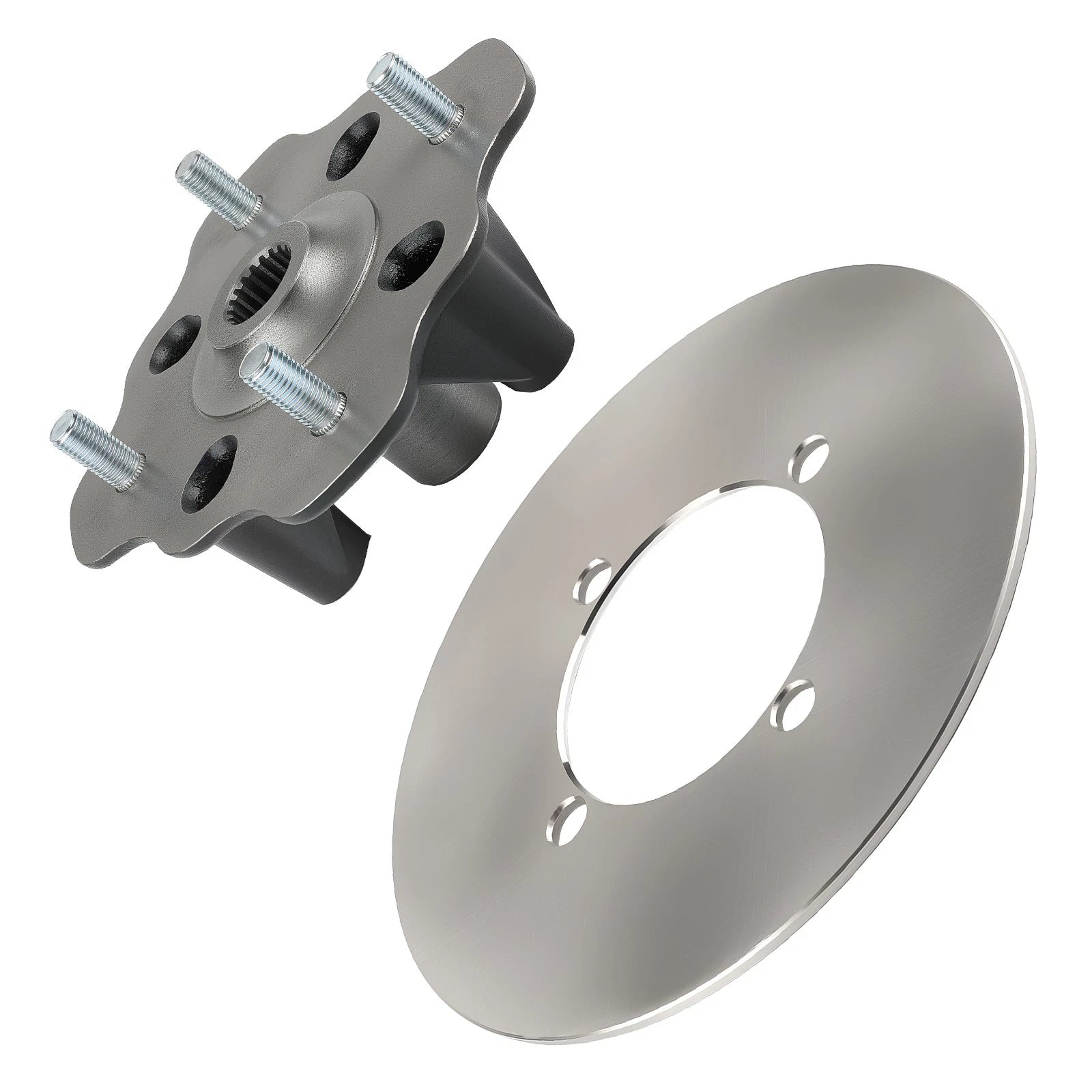 Front Wheel Hub & Brake Disc Rotor for Suzuki Eiger 400, Vinson 500 (2002–2007)