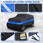 Heavy Duty Car Cover for Jeep Wrangler JKU JLU (1999–2025) UV Dust Protector