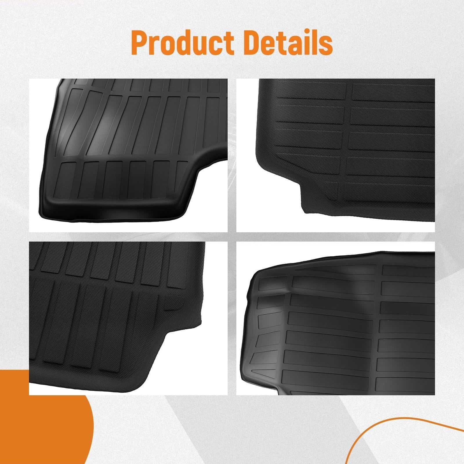 All Weather Trunk Bed Mat for Nissan Altima Sedan (2019–2024) TPE Black