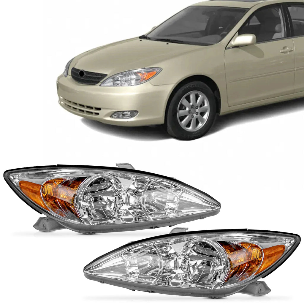 Set of 2 Headlights for Toyota Camry (2002–2004)