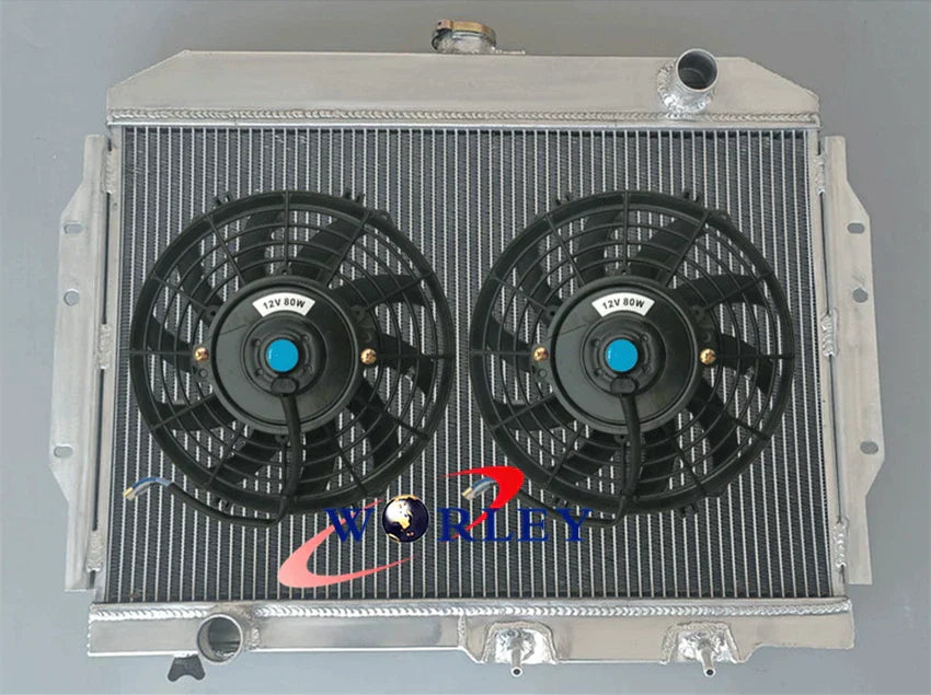Aluminum Radiator & Fans for AMC AMX Ambassador Gremlin Javelin V8 (58-74)