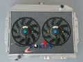 Aluminum Radiator & Fans for AMC AMX Ambassador Gremlin Javelin V8 (58-74)