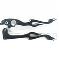 Black Brake Clutch Flame Hand Levers for Honda CBR 954RR (2000–2003)