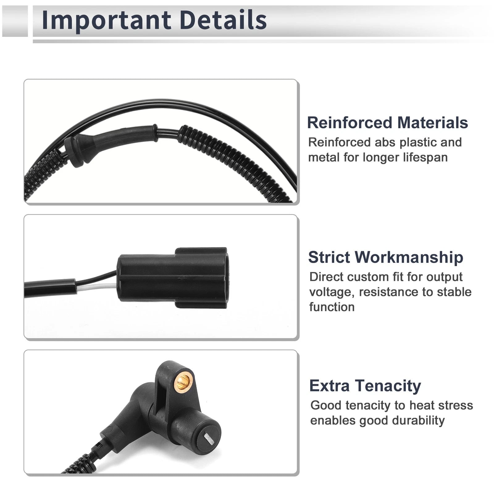 ABS Wheel Speed Sensor for KIA RIO (2001–2002) No. 0K31L4373XE/0K31L4373XD