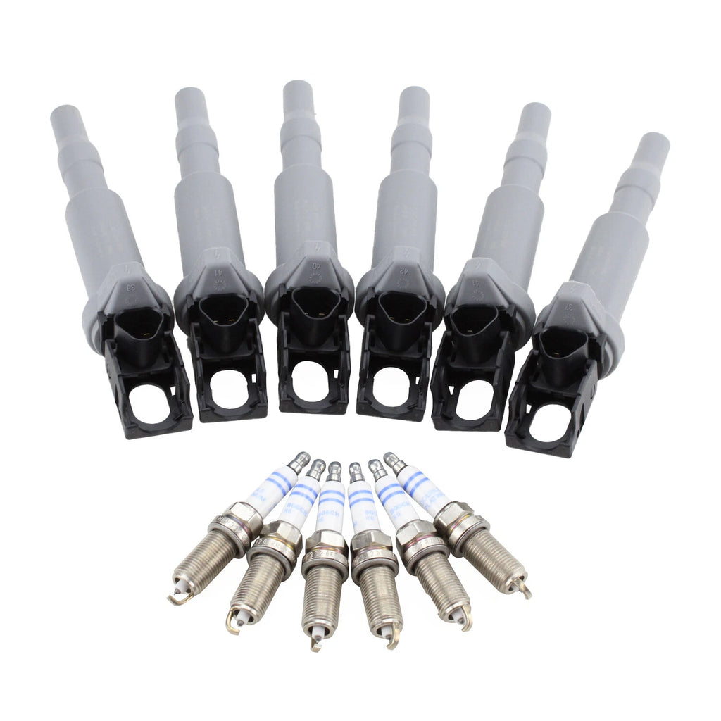 Set of 6 Ignition Coils & 6 Double Platinum Spark Plugs for BMW E90 E83 (2007–2013)