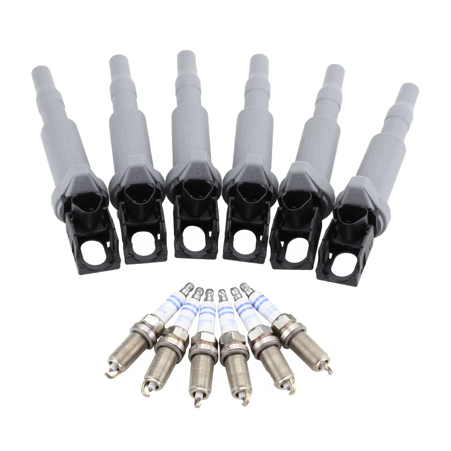 Set of 6 Ignition Coils & 6 Double Platinum Spark Plugs for BMW E90 E83 (2007–2013)