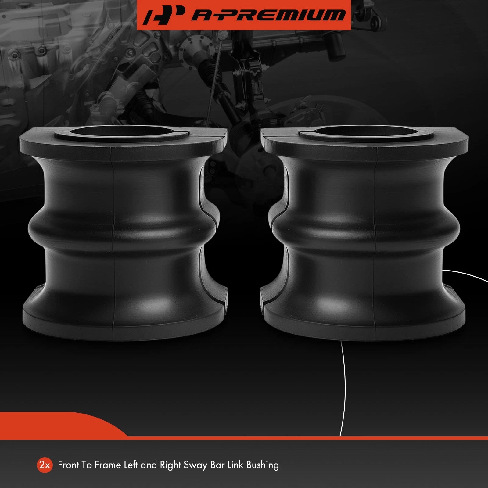 2X Front Sway Bar Bushings for Jeep Grand Cherokee (2005–2010)