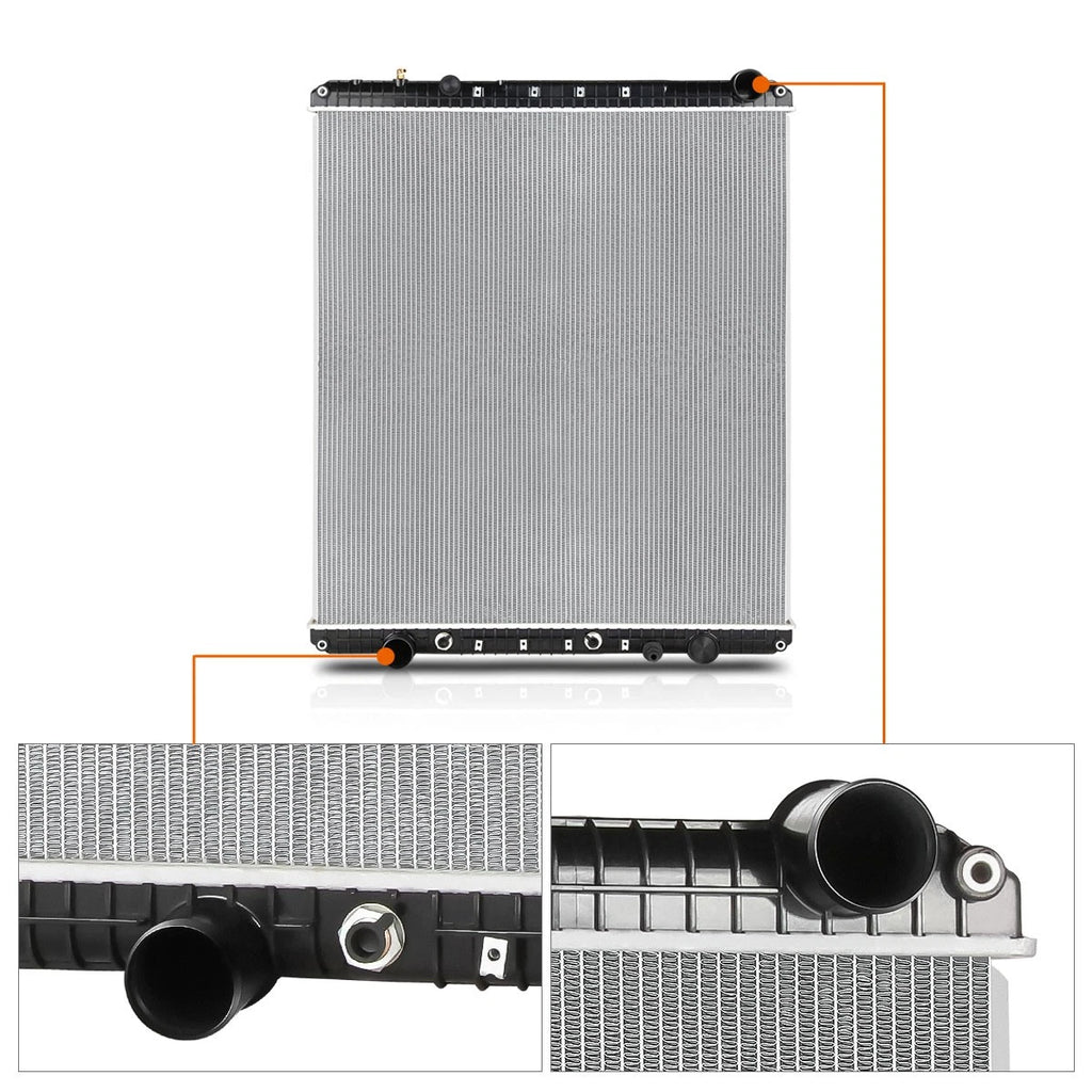 2X Aluminum Core 2-Row Cooling Radiator for Cascadia/Century Class/Columbia (2008–2012)