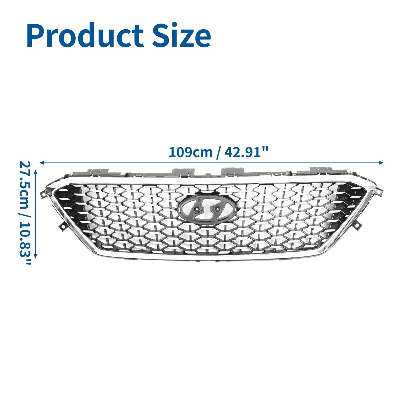 Front Hood Bumper Grille for Hyundai Sonata (2011–2014) No.86350C1200
