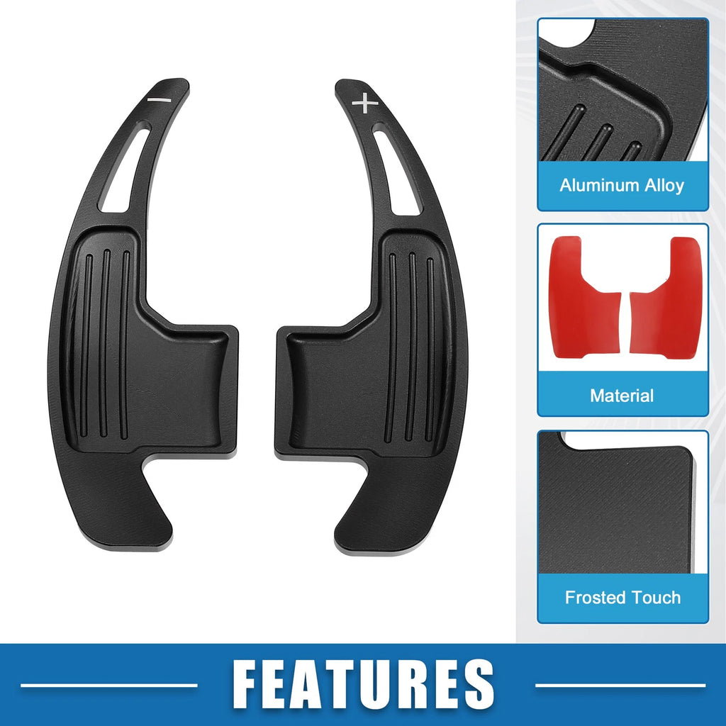 Set of 2 Steering Wheel Shift Paddles for Ford Mustang (2015–2021) Black