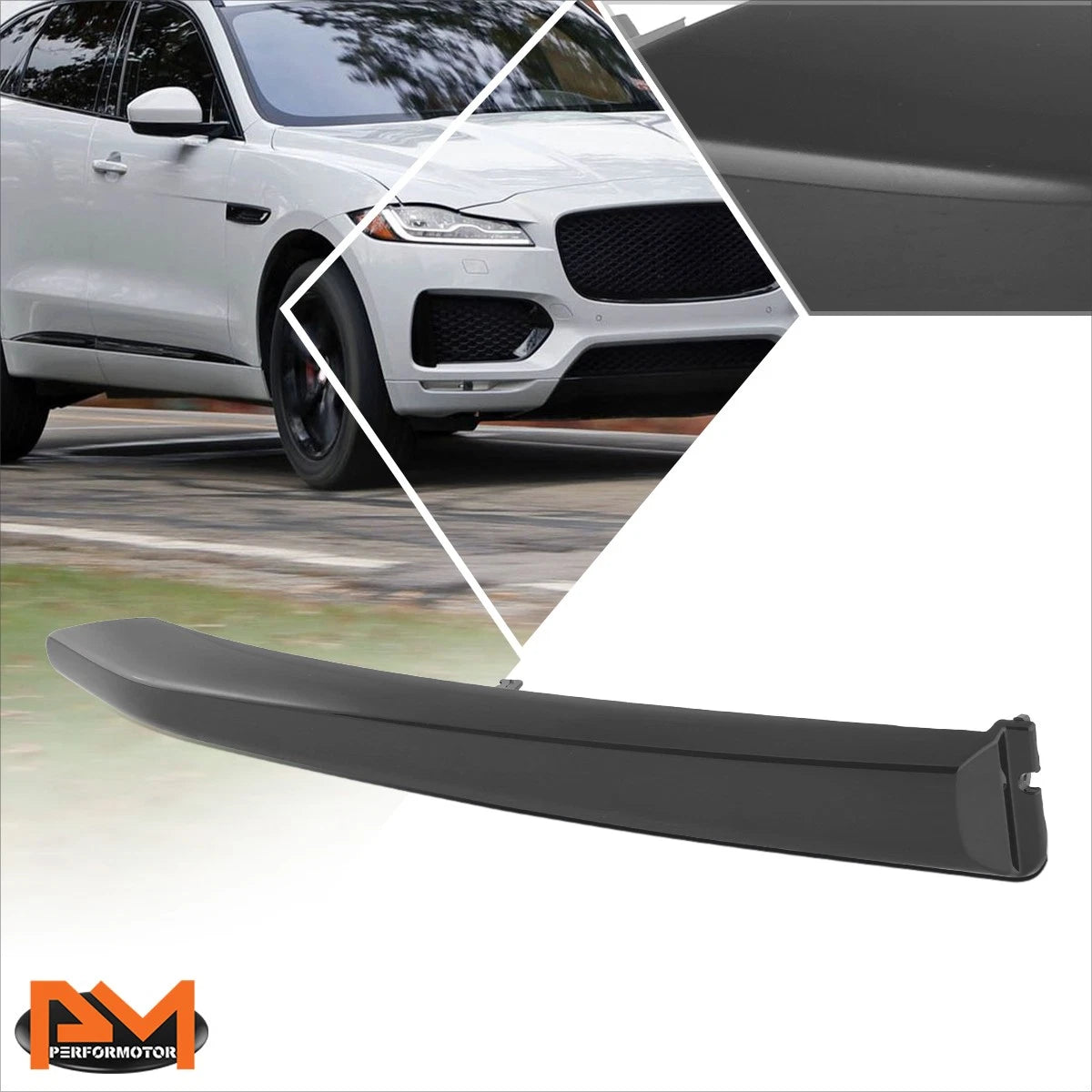 Bumper Cover Molding for Jaguar F-Pace (2017–2020) Right Side Black