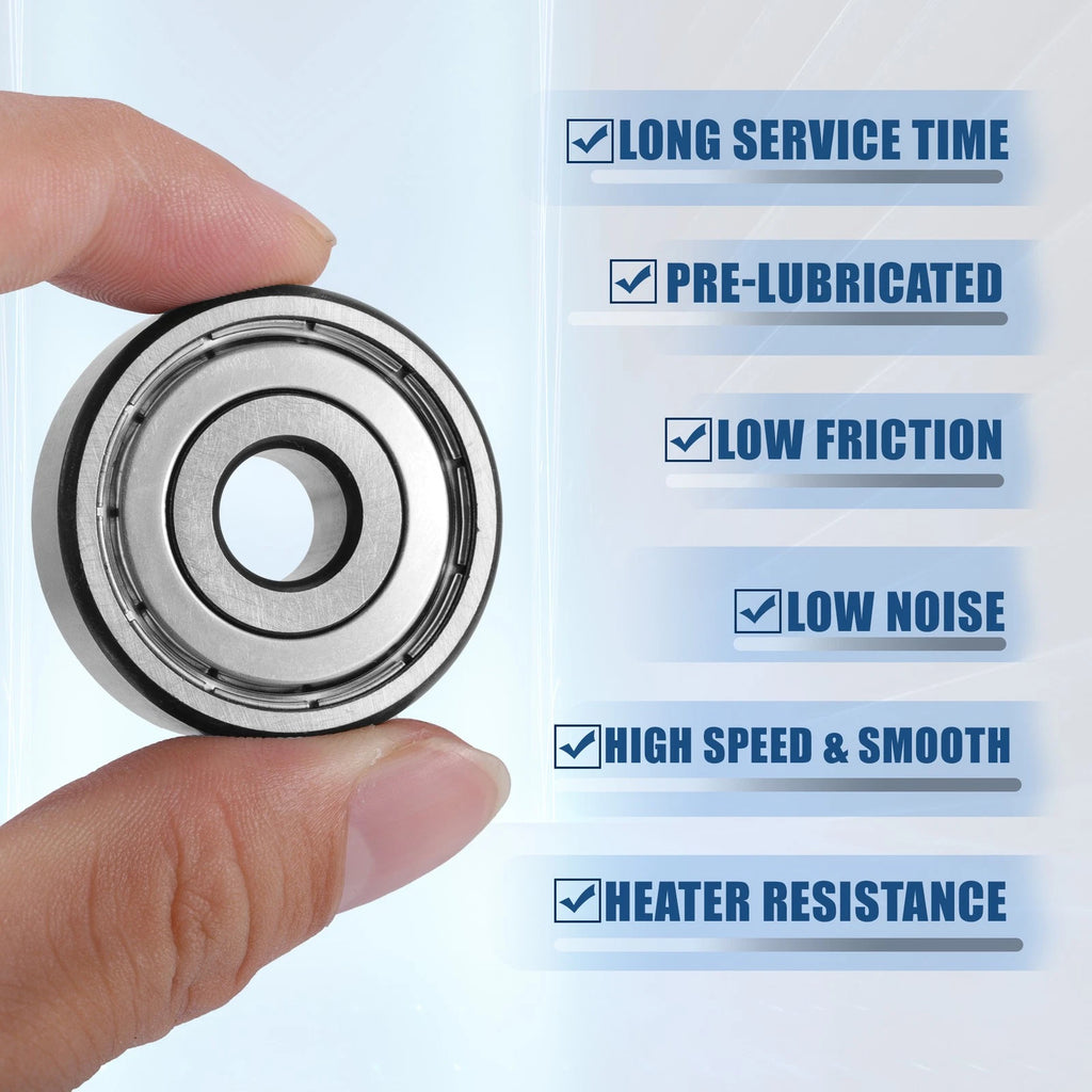 2 Pcs 10x35x11mm 6300ZZ Deep Groove Ball Bearings for Car 