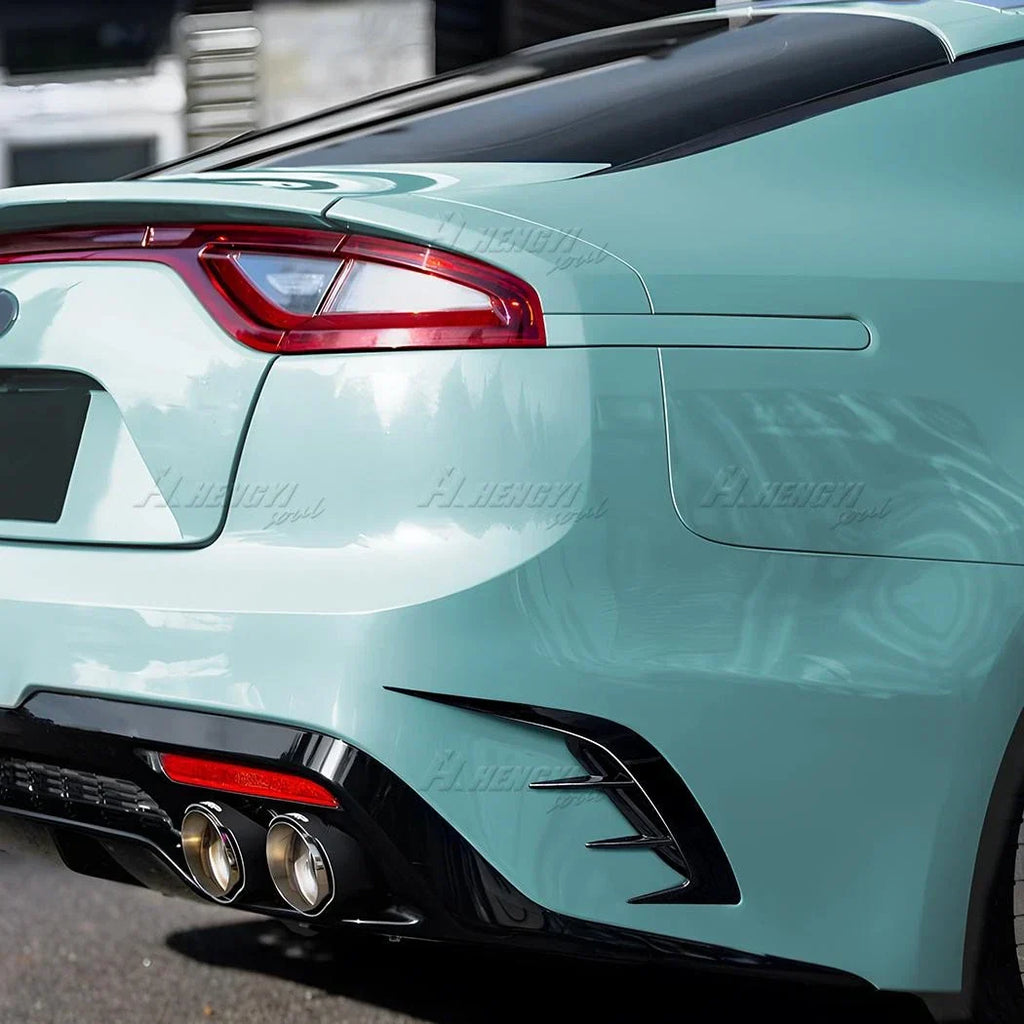 Gloss Black Rear Bumper Side Vent Canard Cover for KIA Stinger (2017–2023)