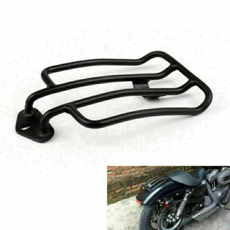 Solo Seat Luggage Rack for Harley Sportster XL883 1200 (2004–2015) Black