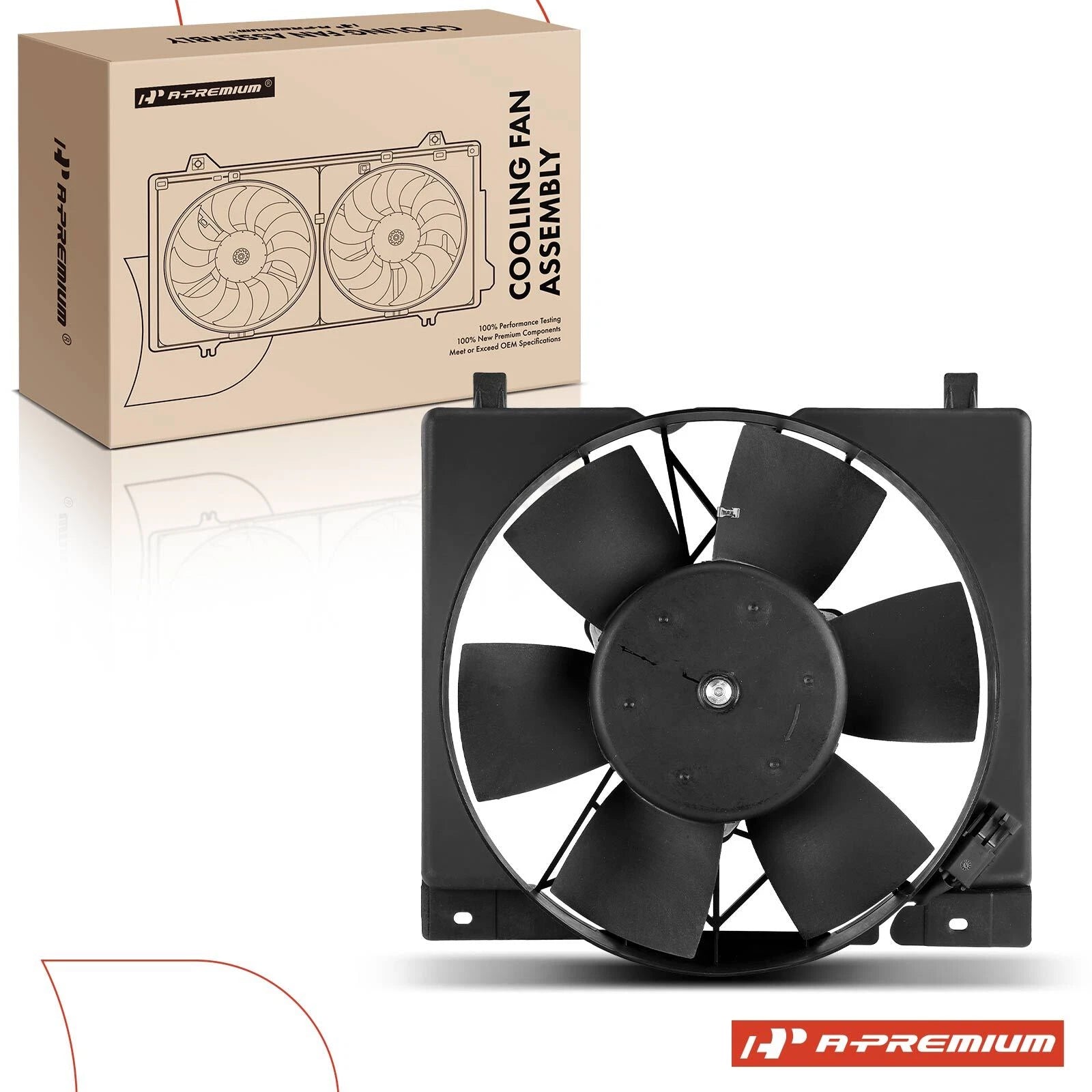 Cooling Fan Assembly with Shroud for Jeep Cherokee Comanche (1988–1994)