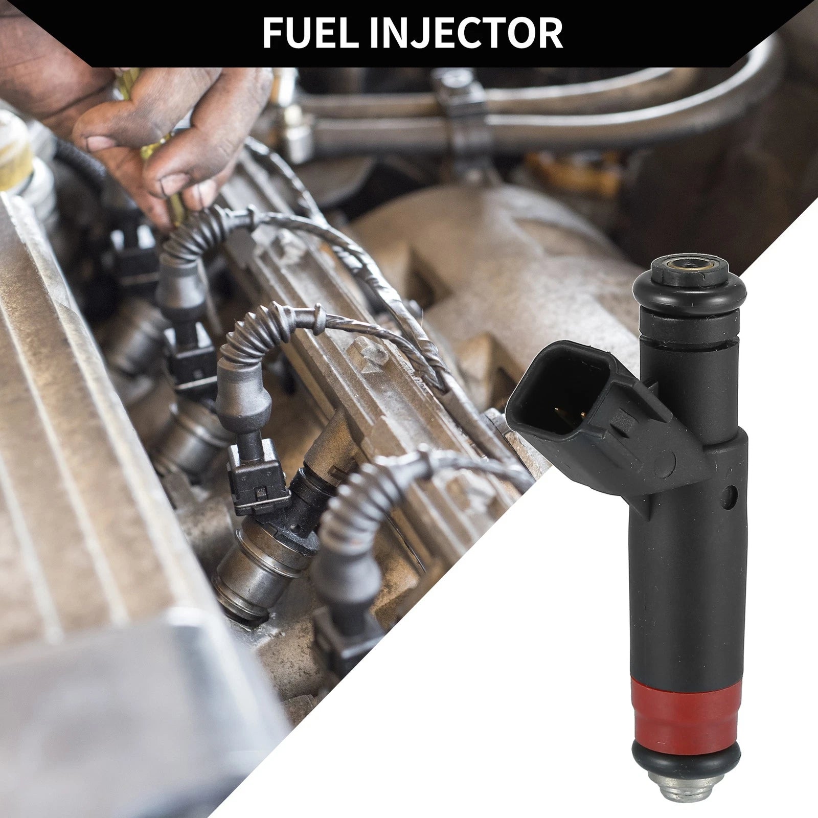 Fuel Injector No. 53032145AA for Dodge Ram 1500 (2002–2003) 4.7L Black