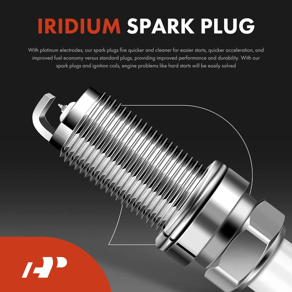 Set of 4 Ignition Coils & Iridium Spark Plugs for Jeep Compass