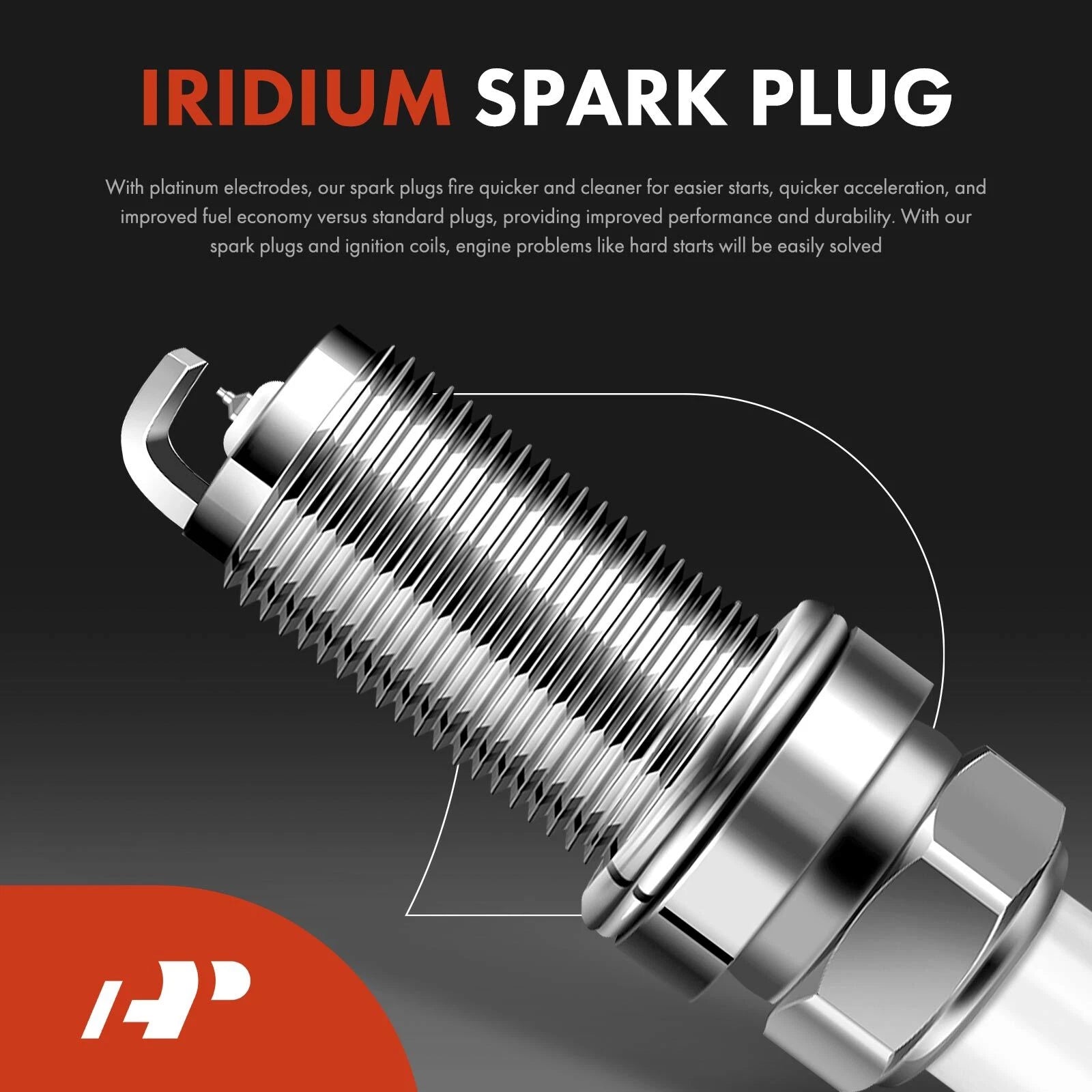 Set of 4 Ignition Coils & Iridium Spark Plugs for Jeep Compass