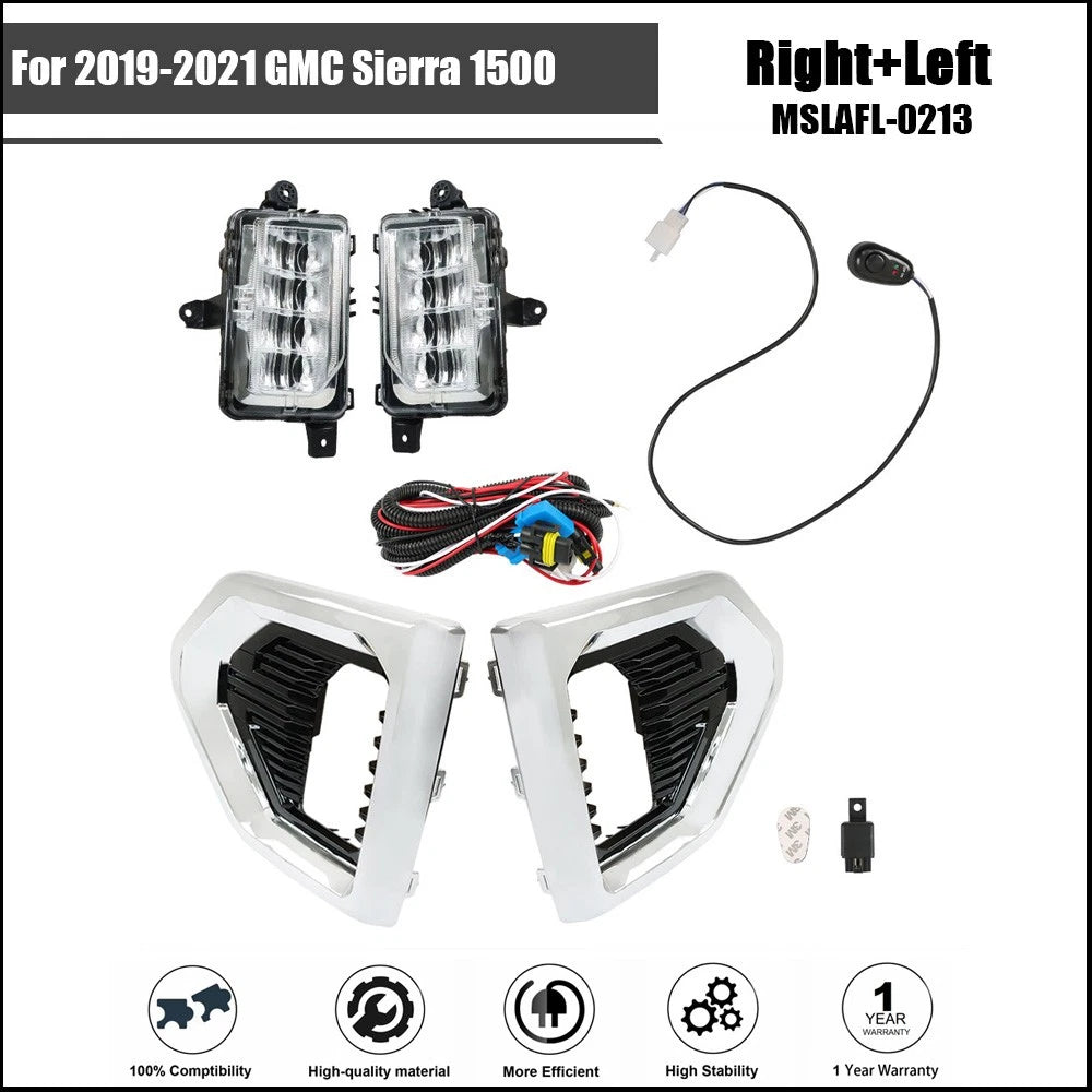 LED Fog Light Bezel Switch for GMC Sierra 1500 AT4/Denali/SLT (2019–2021)
