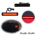 Black Lens Rear Side Fender Red LED Marker Signal Lights for Hummer H2 (2003–2009)