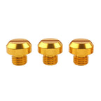 3X M10x1.25 Motorcycle Mirror Hole Blanking Plugs for Universal Fit