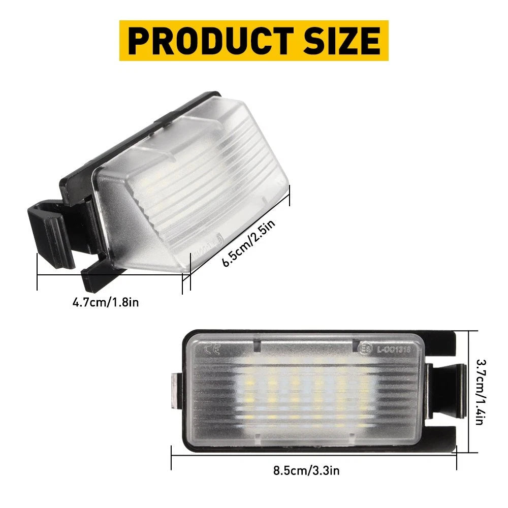 2PC White LED License Plate Light for Nissan 350Z G35 G37 Sentra 370Z GT-R