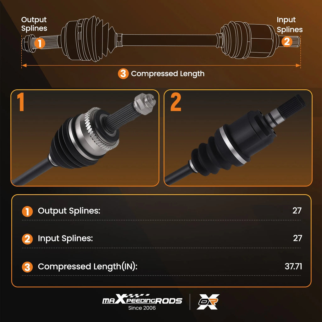 Front Passenger Side CV Axle Assembly for Hyundai