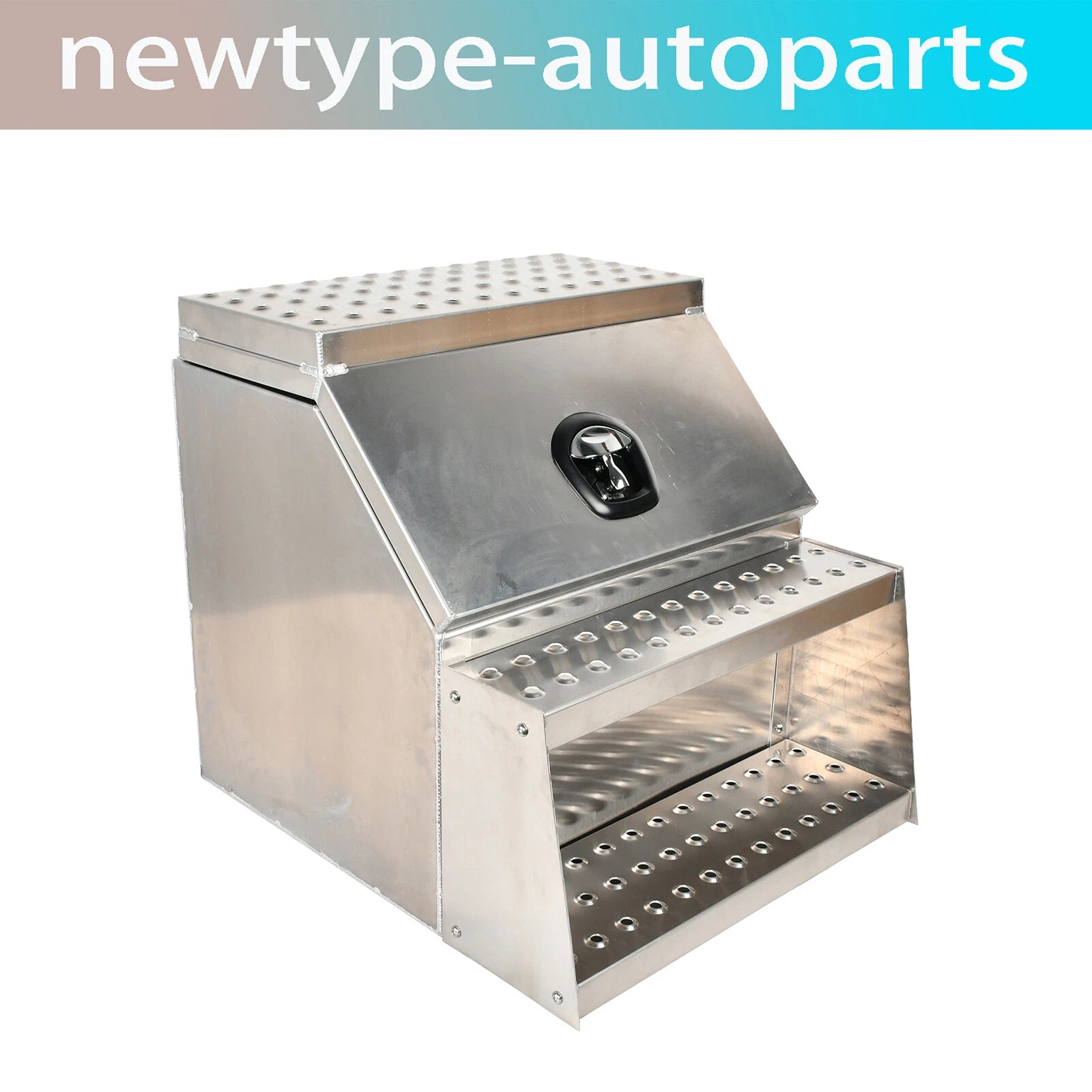 Side Mount Aluminum Tool Box for Semi Truck (28"x25"x24")