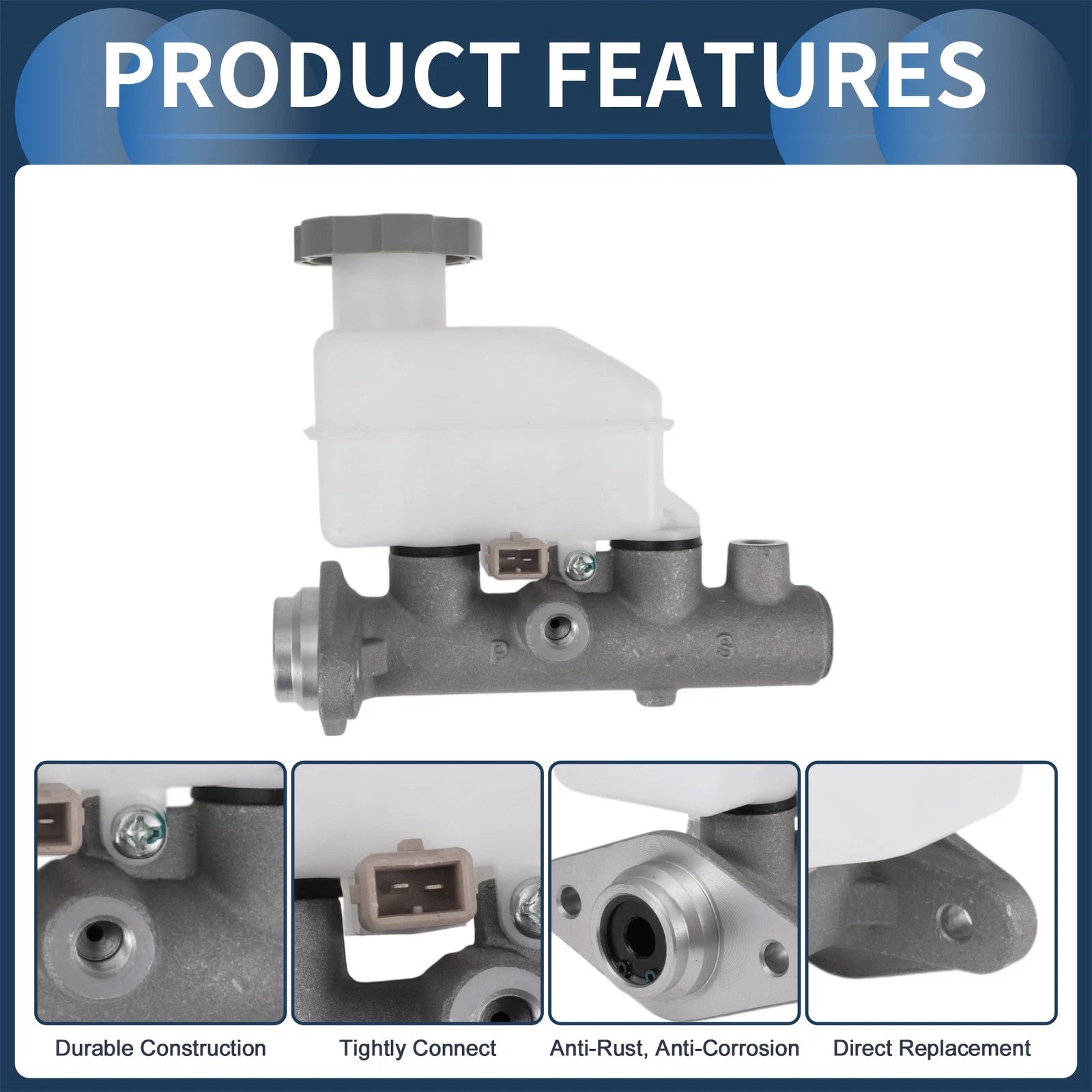 Brake Master Cylinder with Reservoir No. 585102D300 for Hyundai Elantra (2001–2006)