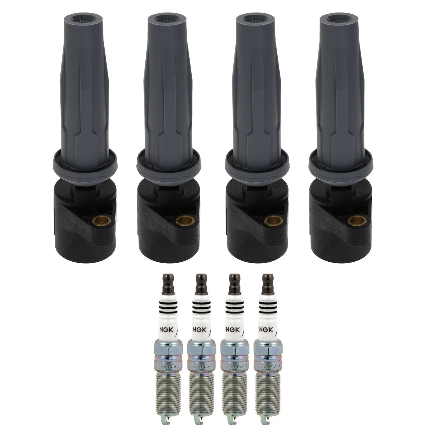 Set of 4 Ignition Coils & Spark Plugs for C-Max MKZ Mariner (L4)