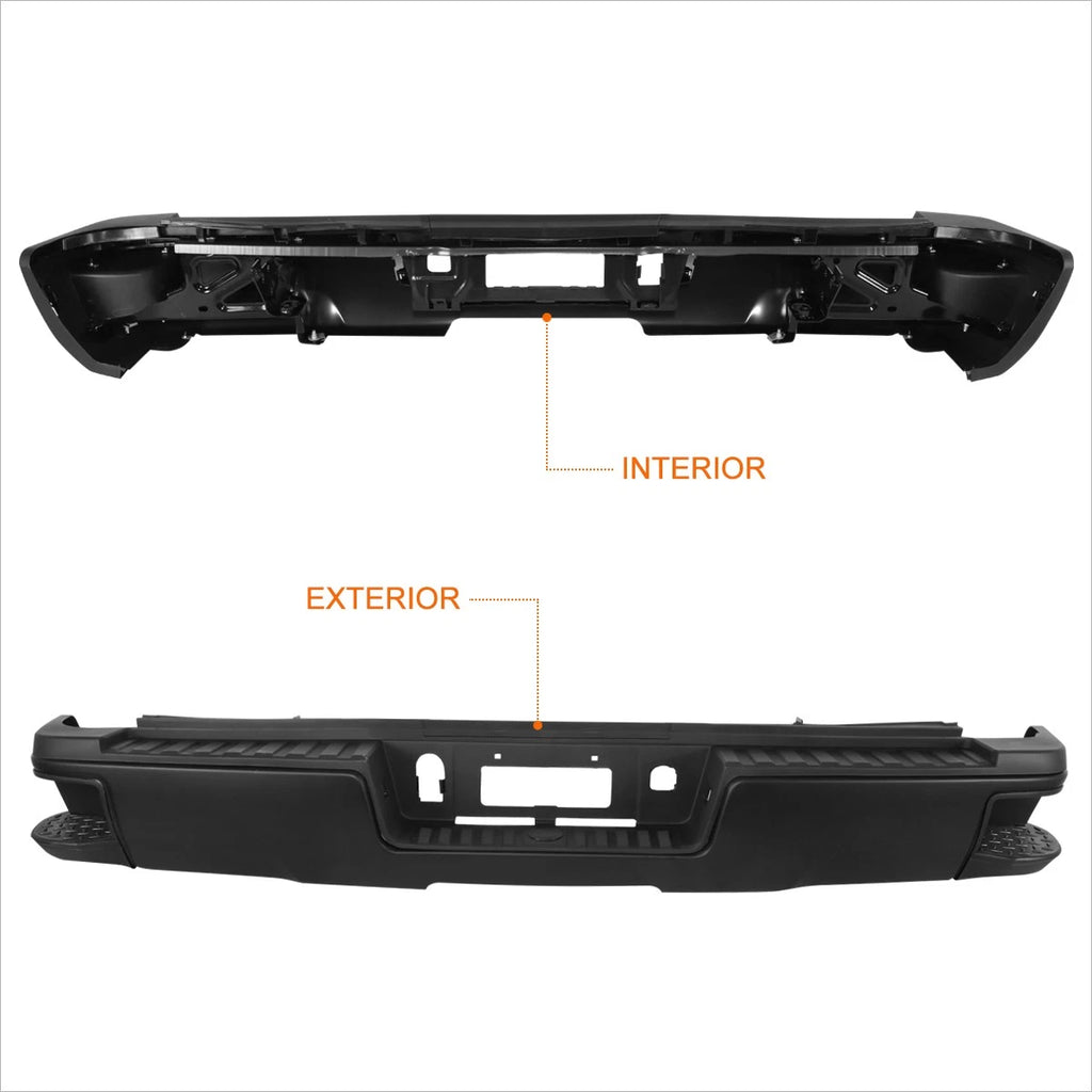Rear Step Pad Bumper for Silverado/Sierra 2500HD/3500HD (2015–2019)