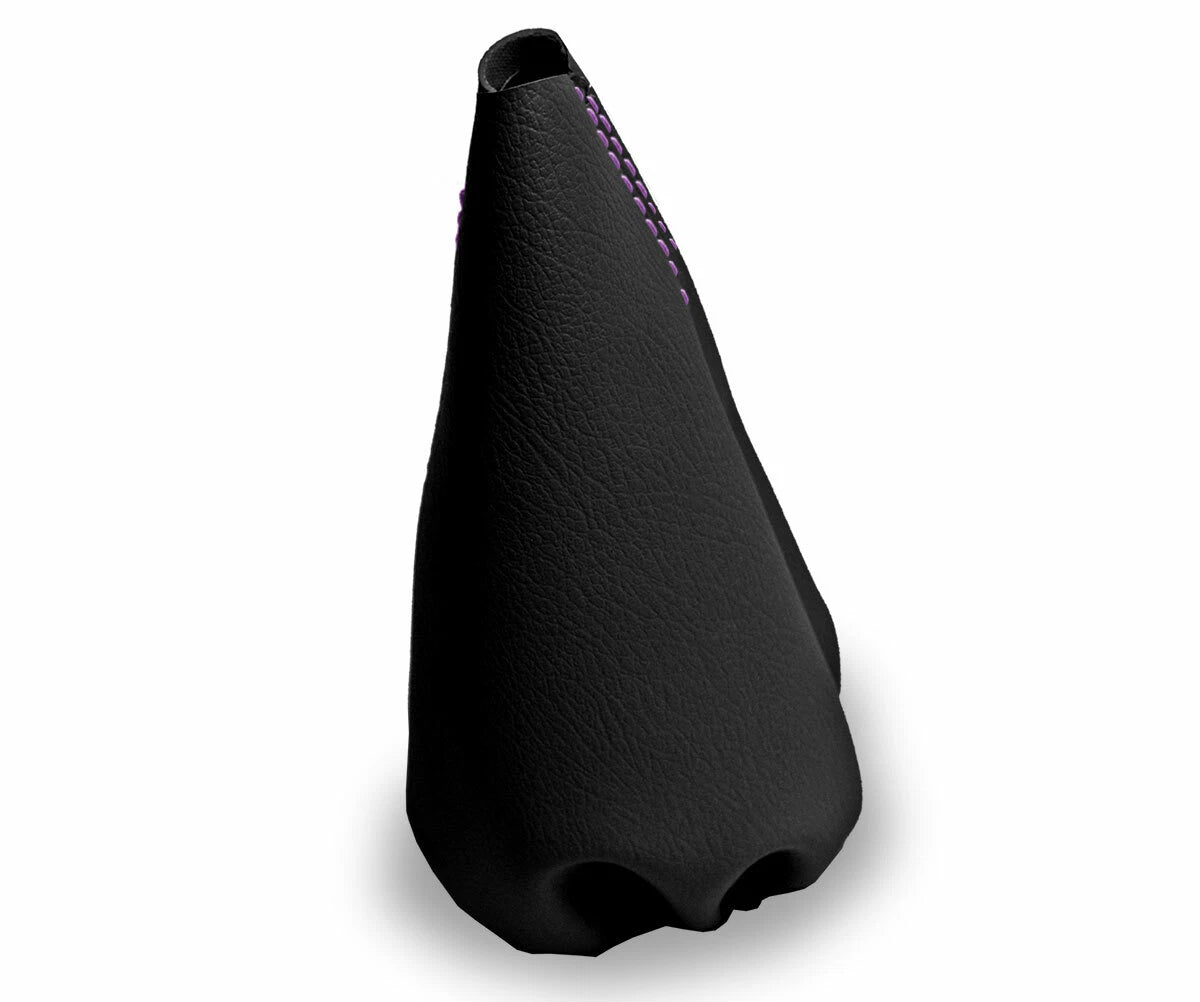 Leather Manual Shift Boot Cover for Volkswagen Cabrio (1996–2002) Purple Stitch