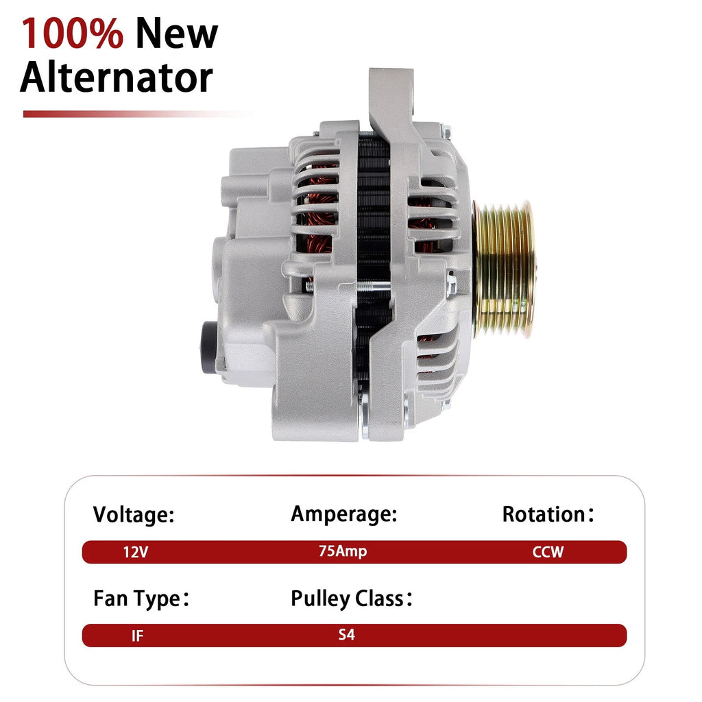 75Amp Alternator for Honda Civic Del Sol 1.6L (1996–1998)