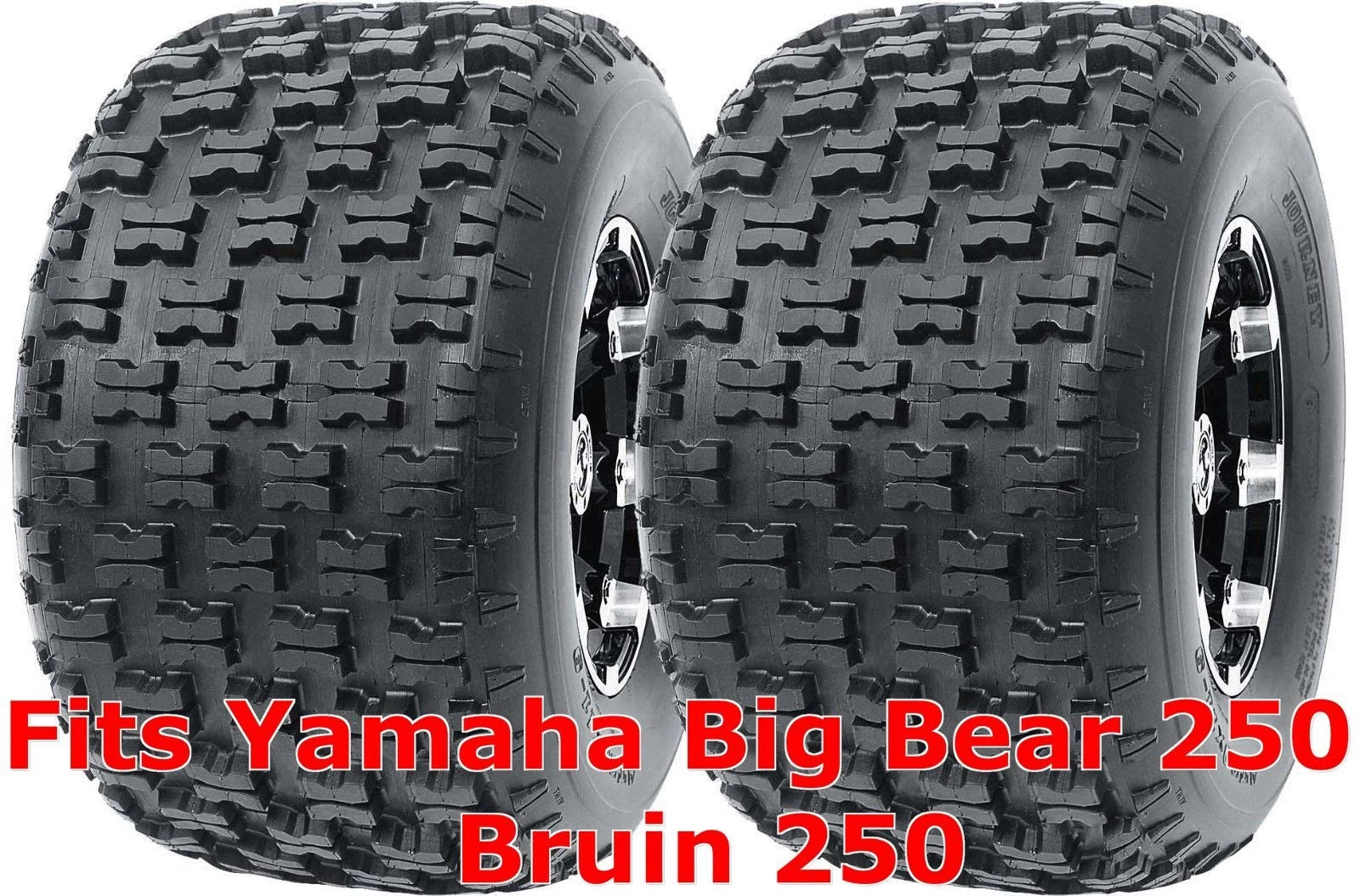 Set of 2 WANDA Sport ATV Tires 22x10-10 for Yamaha Big Bear 250 (2000–2006)