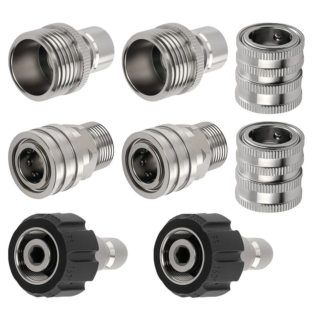8PC Quick Connect Adapter Kit for Pressure Washer (M22-14mm)