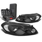 Black/Clear Signal Bumper Headlight Lamps for Chevy Impala (2006–2016)