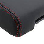 Leather Synthetic Console Armrest Cover for Jeep Liberty (2008–2013) Red Stitch