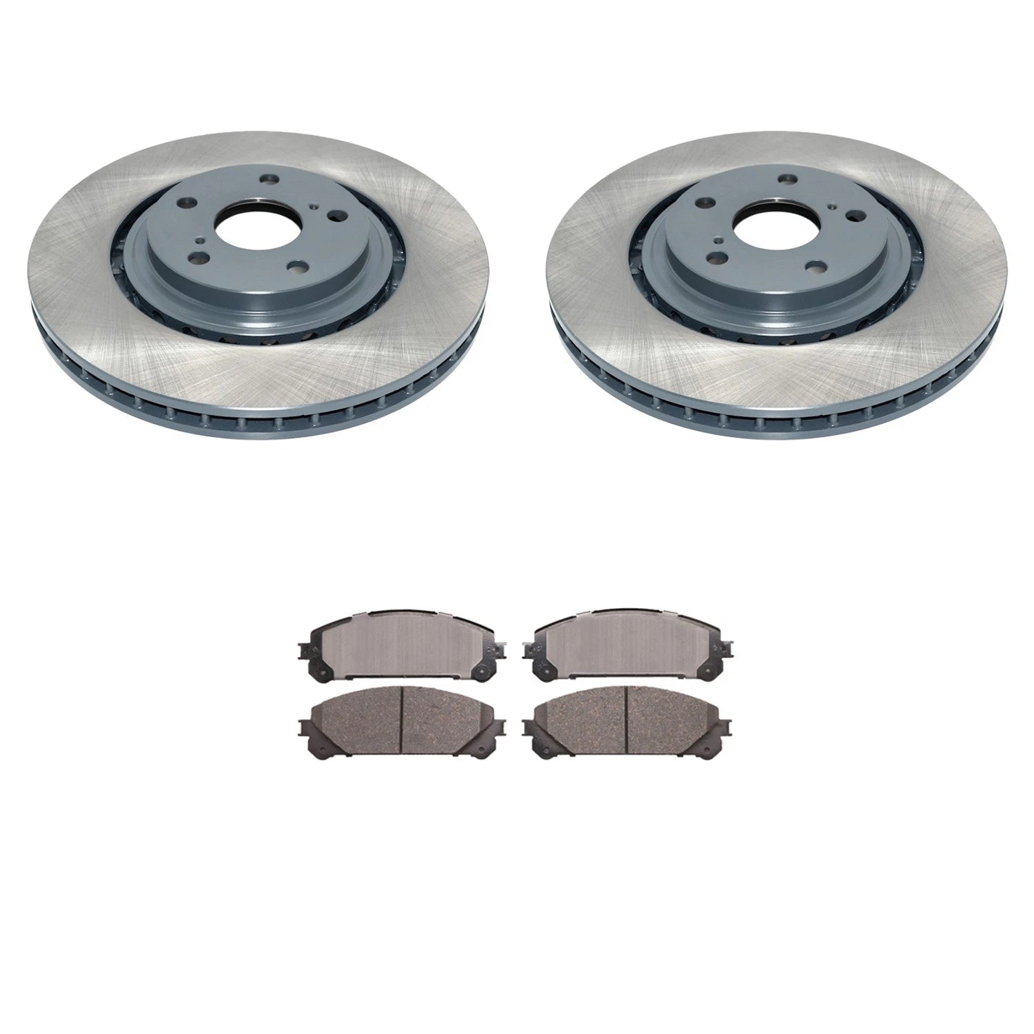 DuraGo Front Rotors & Advics Ceramic Disc Brake Pads Kit for Highlander Sienna (2014–2020)