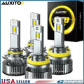 Set of 4 LED Headlight Bulbs for H11 9005 (Cool White, High Low Beam)