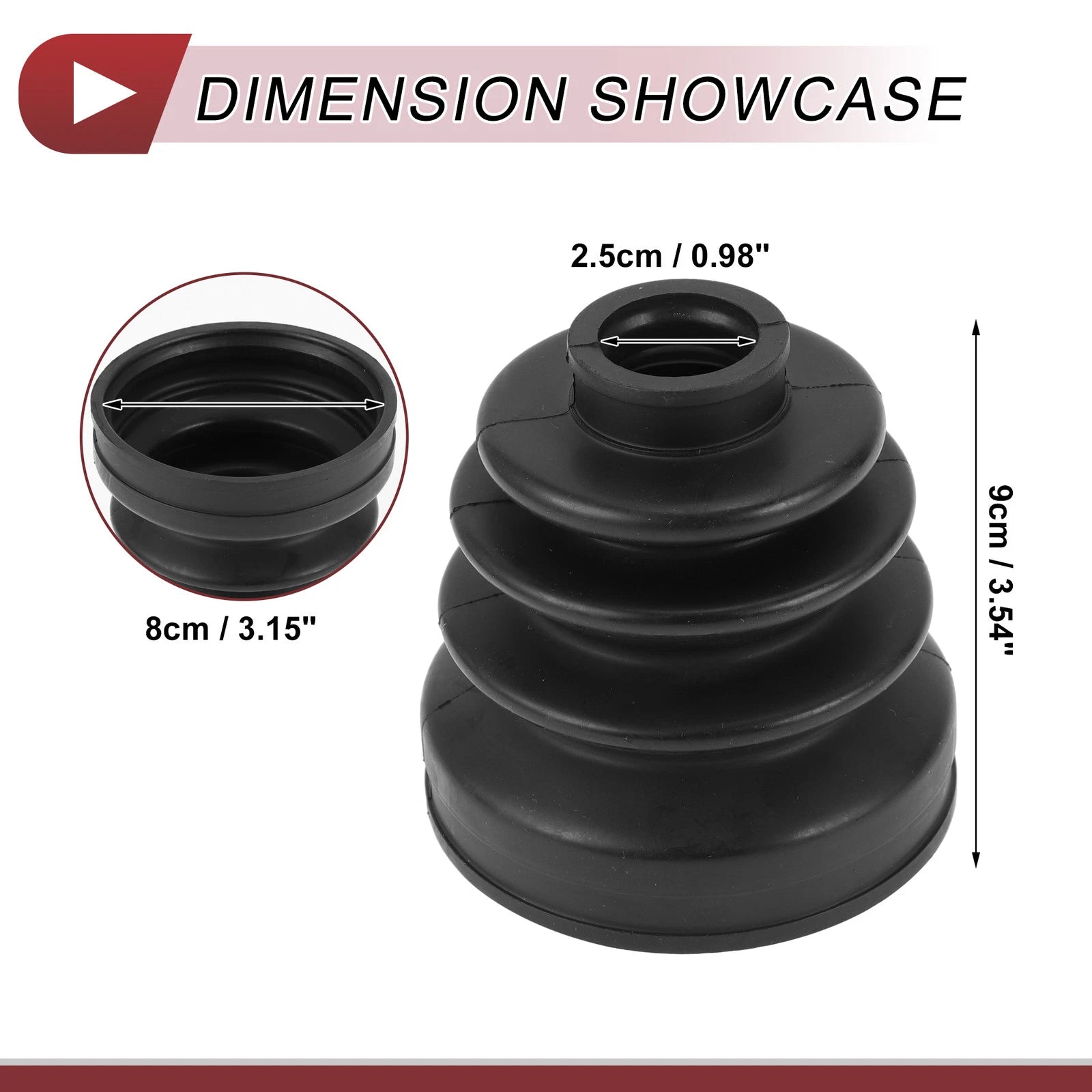 Inner CV Joint Boot Kit with Clamps for Honda CR-V (1997–2000) No.44017SWET00