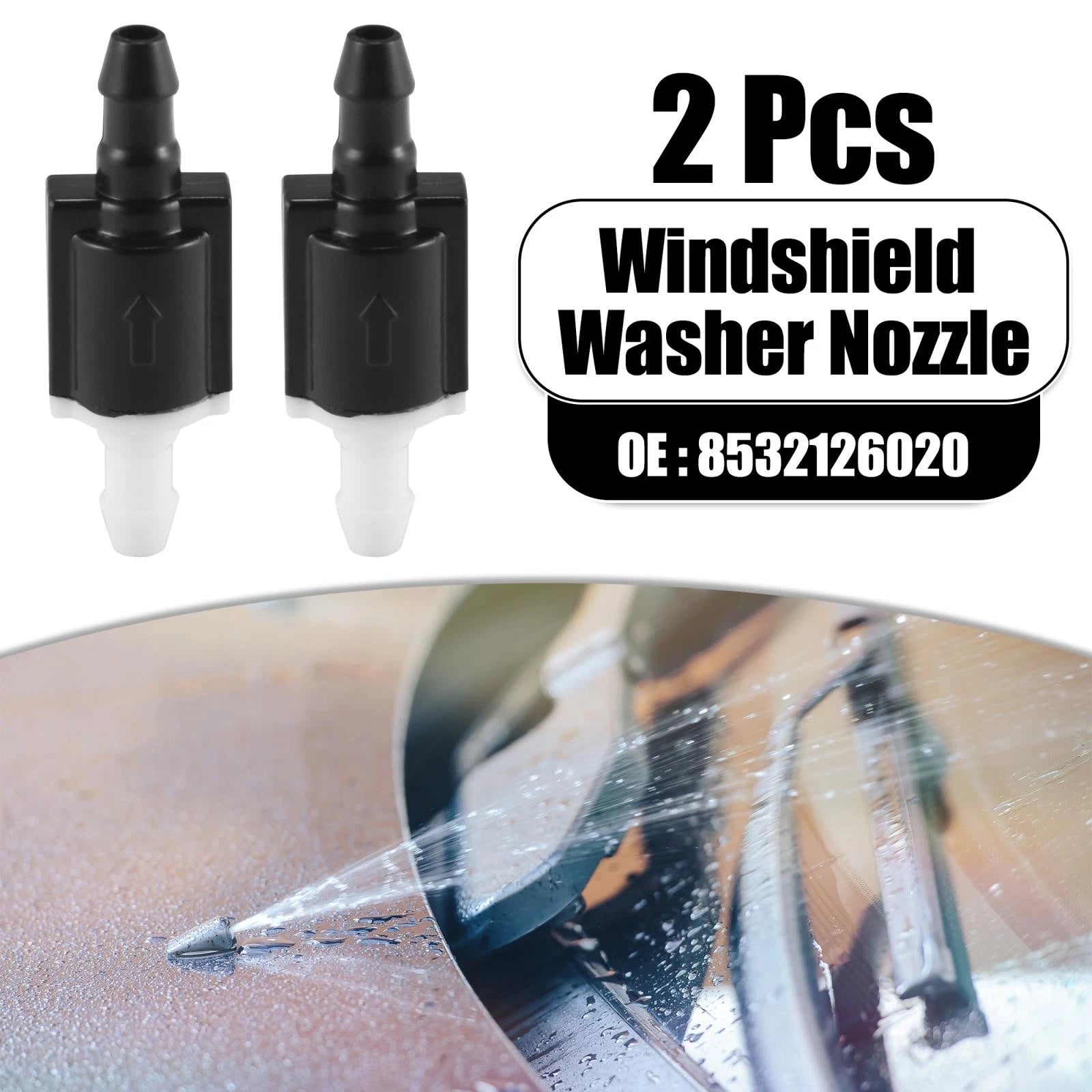 2pcs Wiper Washer Windshield Check Valve 85321-26020 for Toyota Highlander (2001–2007)