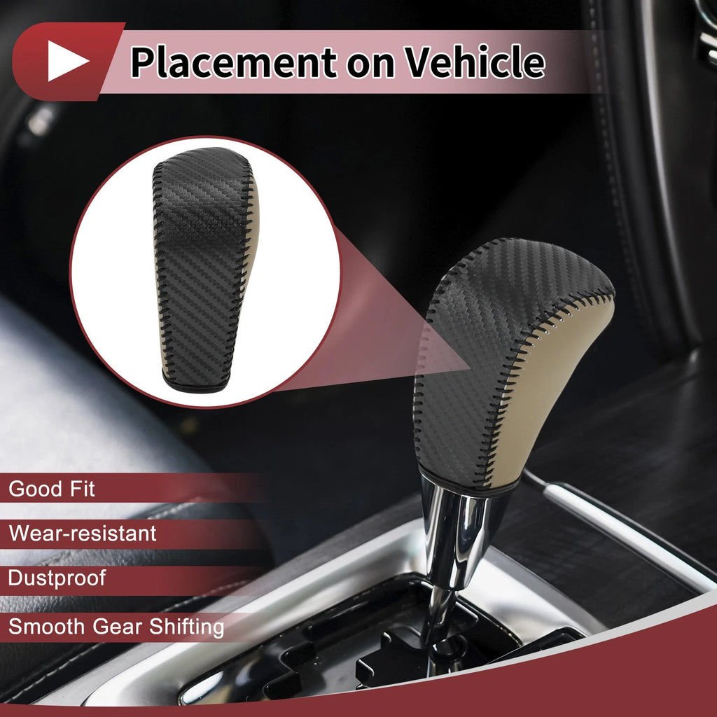 1 Pc Gear Shift Knob Cover for BMW 3 Series E90 (2004–2012) Black Faux Leather