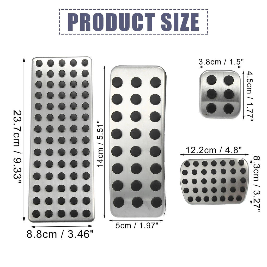 4X Accelerator & Brake Pedal Covers for Mercedes-Benz CLA180 (2015)