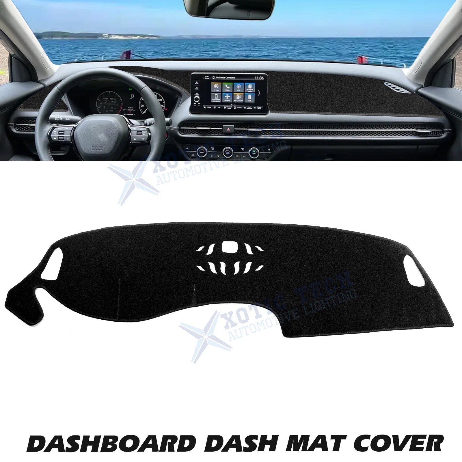DashMat Black Dashboard Mat Non-Slip Cover for Honda HRV (2023–2026)