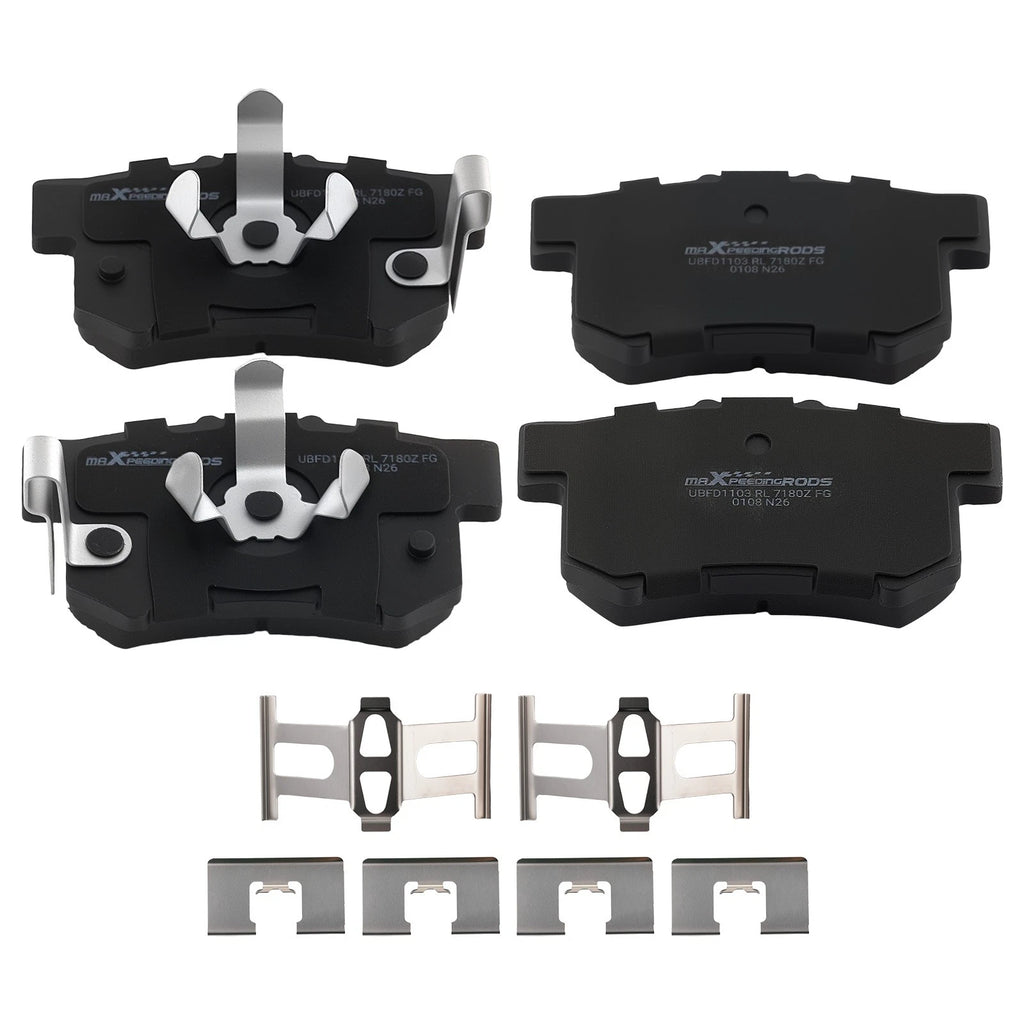 Set of 4 Rear Ceramic Brake Pads for Honda Crosstour/CR-V (2012–2016) D1086