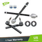 Set of 4 Front Inner Outer Tie Rod Ends for Hummer H3 H3T (2006–2010)