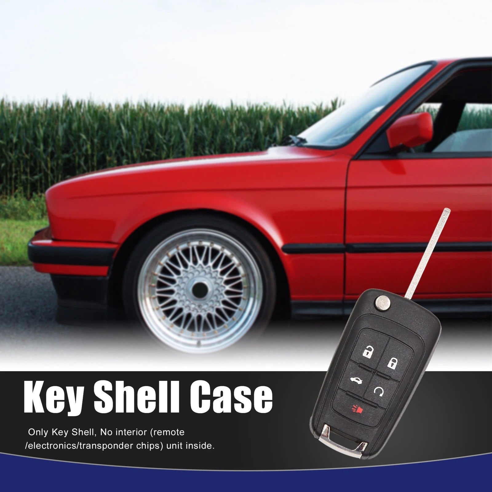5 Button Key Fob Remote Shell for Chevy Camaro (2010–2013)