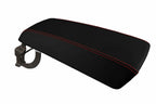 Console Lid Armrest Cover for Ford Edge (2011–2020) Carbon Fiber Red Stitch