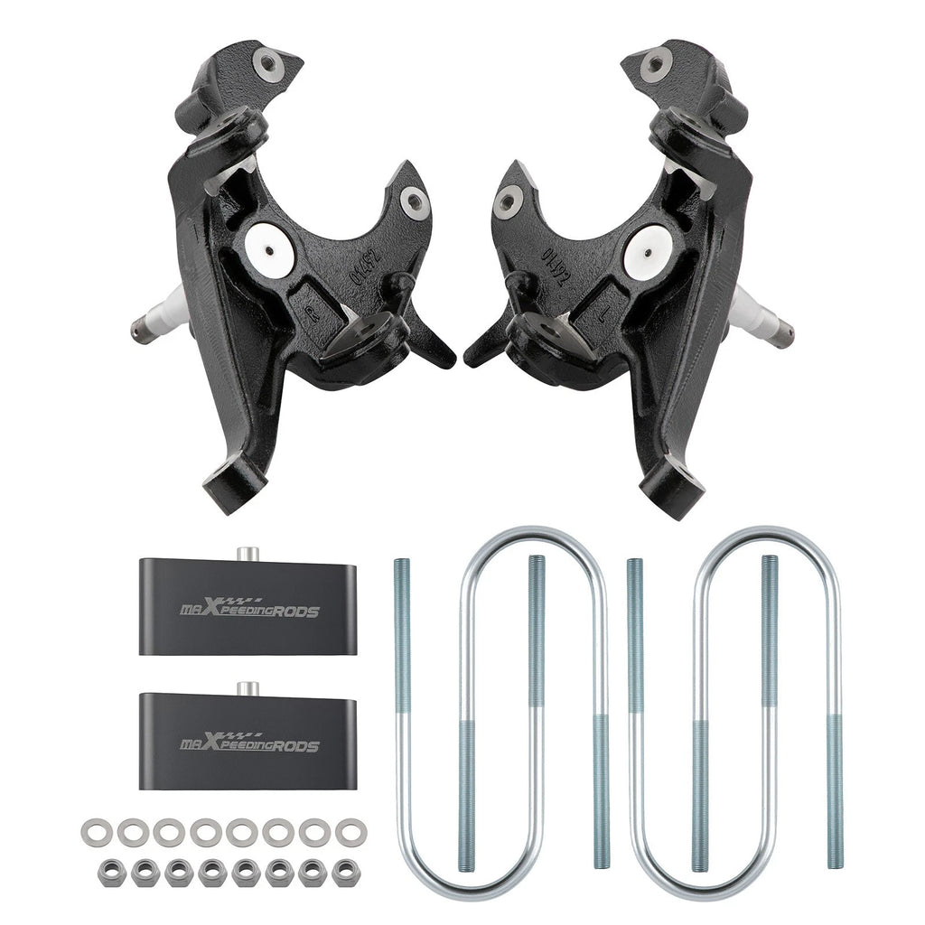 2" Lowering Spindles & Blocks for Chevy S10 GMC Sonoma Jimmy Blazer (1982–2004)