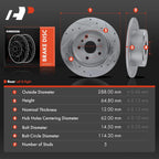 Rear Side Drilled Brake Rotors for Toyota Avalon (2000-2003)